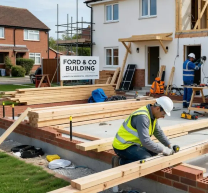 FORD & CO BUILDING team working on a domestic construction project