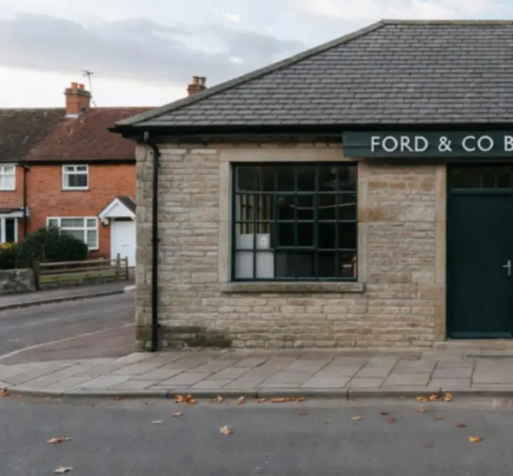 Exterior view of the FORD & CO BUILDING workshop in Winscombe